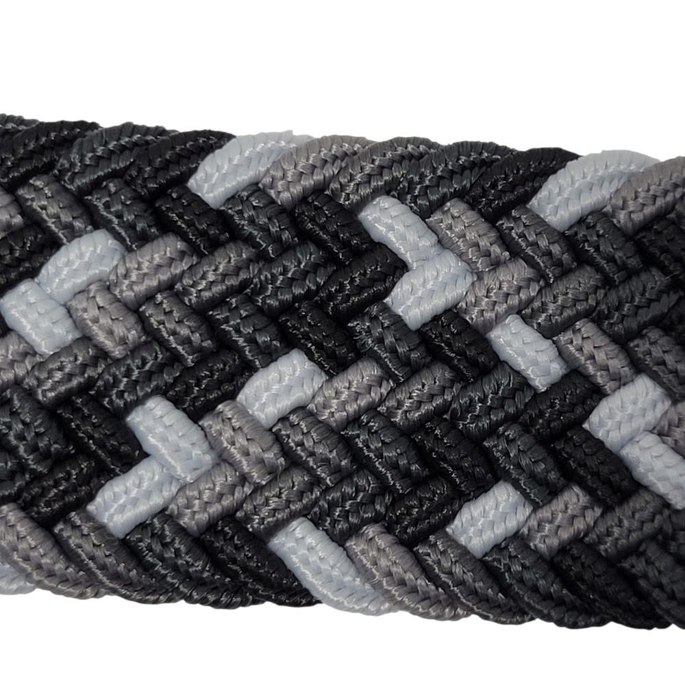 Nike Golf Belt Mens Large 40-42 Woven Stretch Pant Size 38-40 Black Gray Braided - Picture 4 of 12